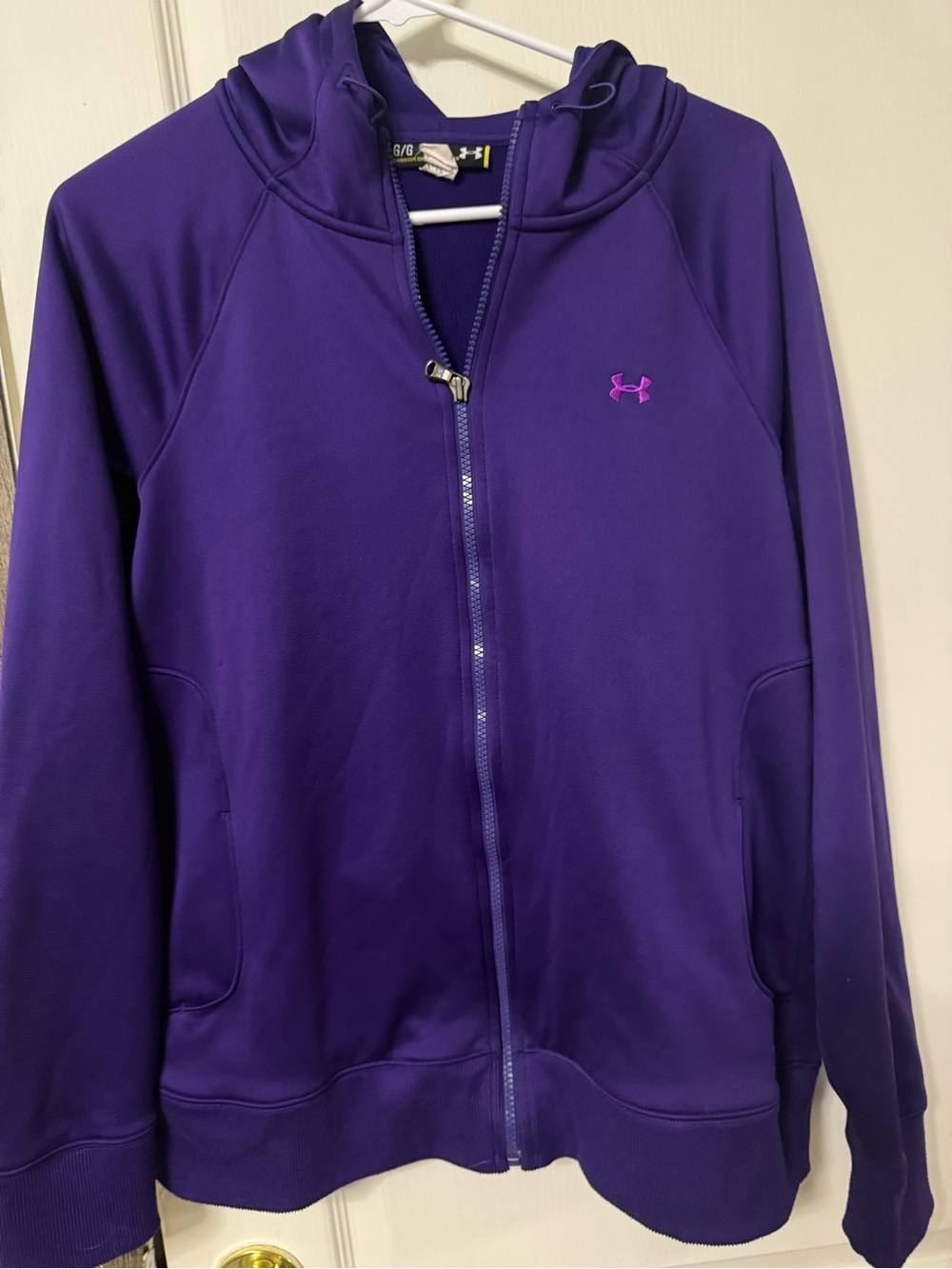 Under Armour Purple Full-Zip Hooded Jacket with Pink Logo